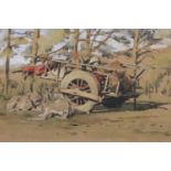Indo-British School (20th Century) Indian cattle at rest Indistinctly signed, watercolour, 22cm by