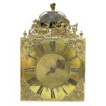 An Early 18th Century Brass 10-Inch Dial Single Handed Striking Lantern Clock, signed J Windmills,