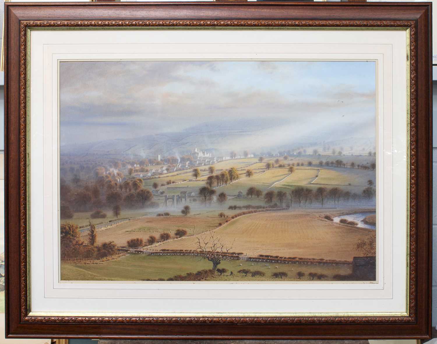 Attributed to Peter Allis (b.1944) View of Middleham Watercolour, 48.5cm by 74cm - Image 2 of 2