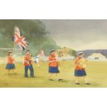 Colin Britton (b. 1947) Redcar Anglo-American Band, the Sowerby Gala Initialled, watercolour, 17cm