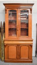 A Victorian Mahogany Bookcase, 108cm by 50cm by 222cm Minor cracks and splits to sides, small losses