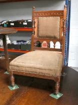 A Late 19th Century Mahogany Nursing Chair, the leg stamped Gillow & Co, Lancaster