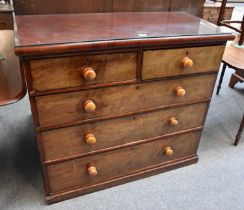 A Four Height Straight Front Chest of Drawers, with some 18th century elements, 107cm by 49cm by