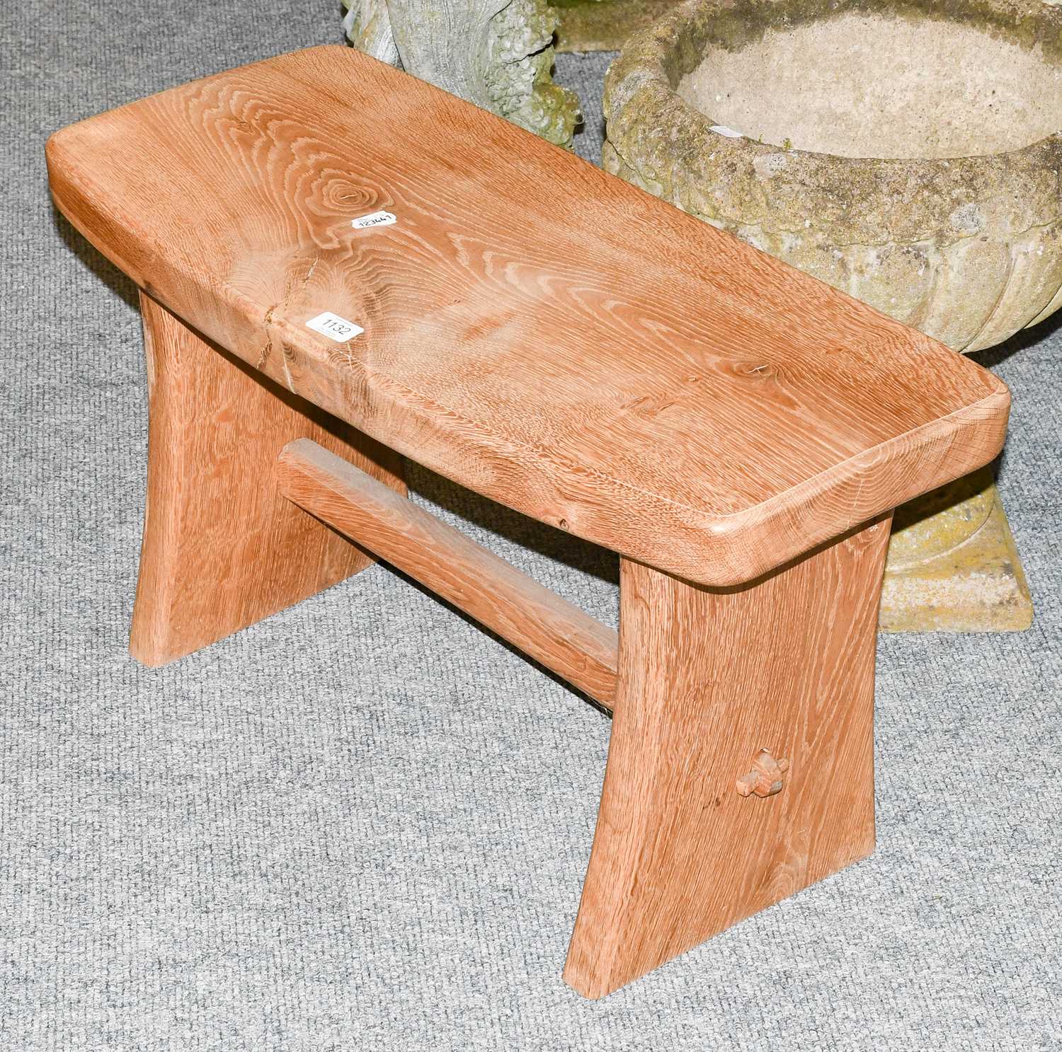 An Oak Stool, with peg joint stretcher, 71cm