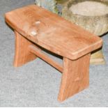 An Oak Stool, with peg joint stretcher, 71cm