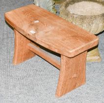 An Oak Stool, with peg joint stretcher, 71cm