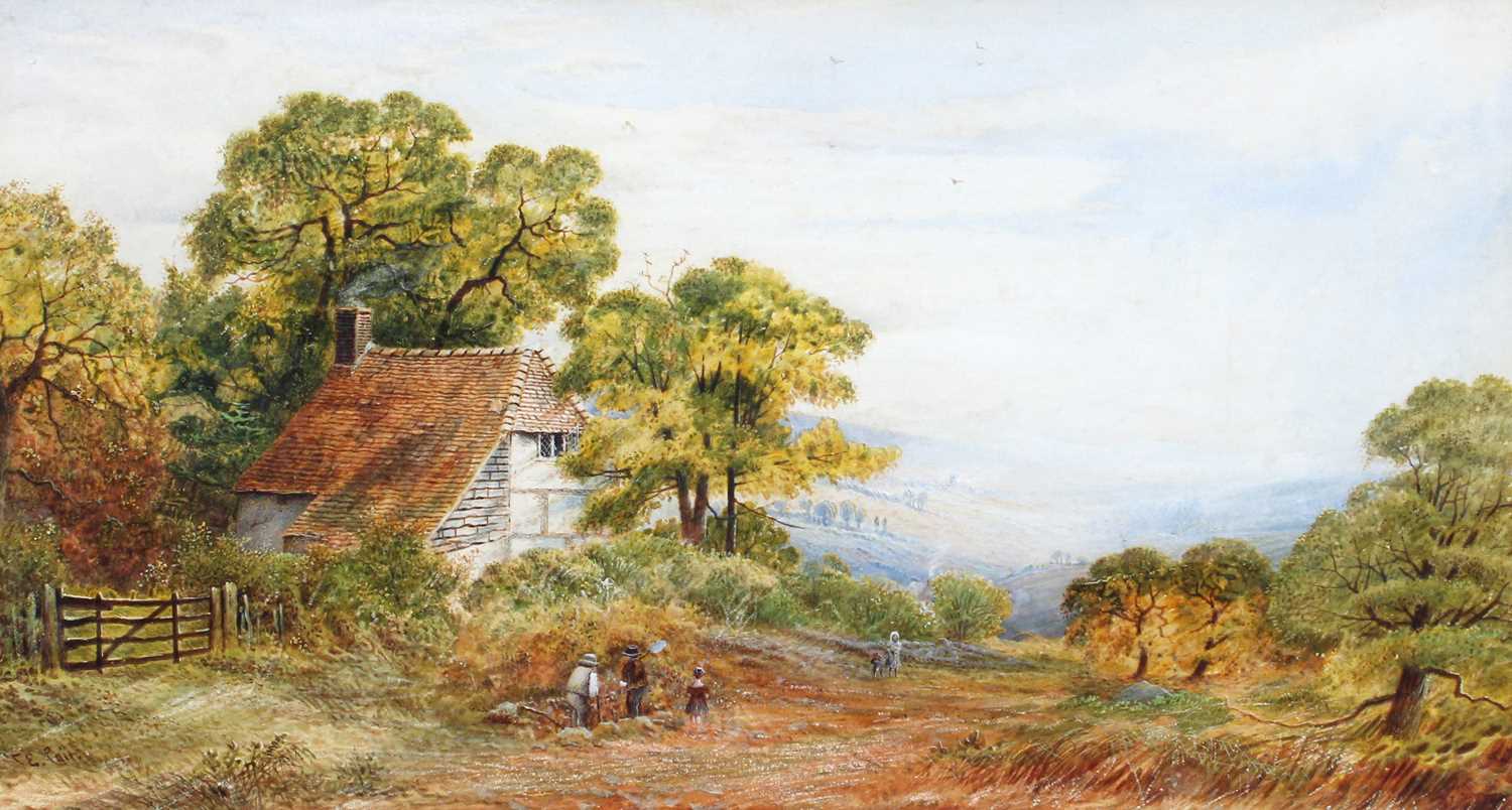 Edward Lait (19th Century) "Digging a Hole" "Tying the Faggots" Signed, watercolour, 27.5cm by - Image 2 of 4