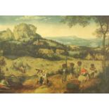 Decorative Pictures and Prints, including a reroduction after Pieter Bruegel, "The Hay Harvest"; two