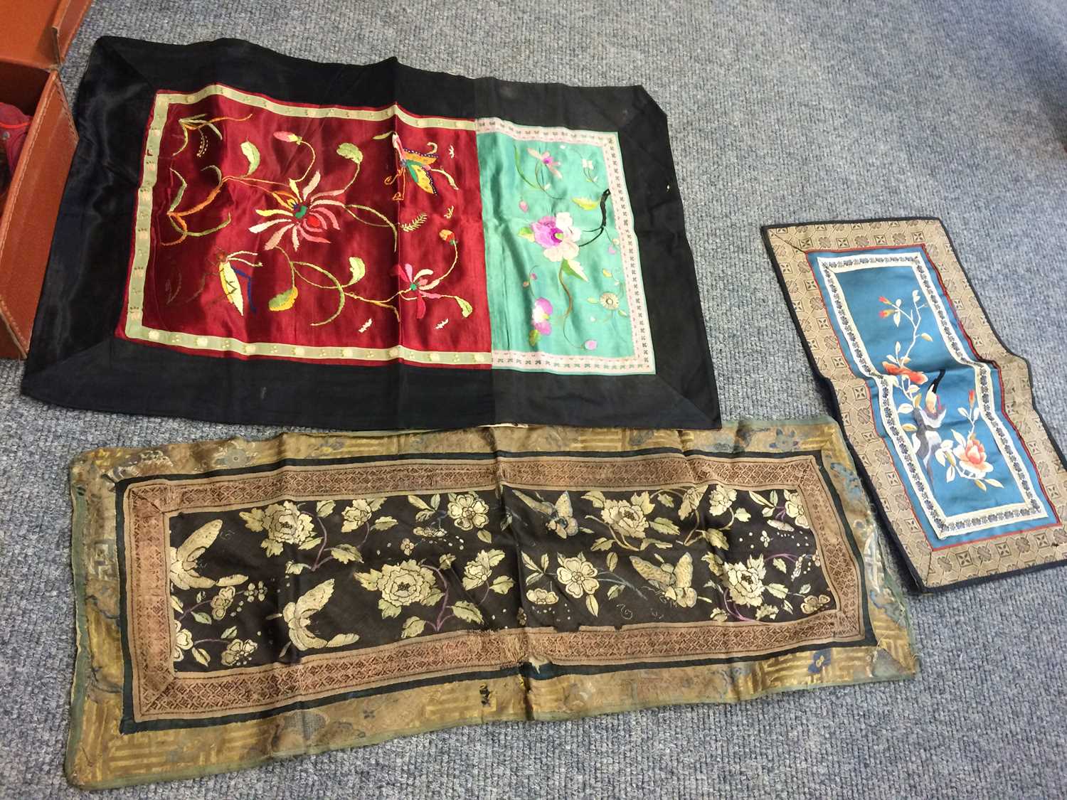 Assorted Chinese, Eastern and Other Textiles, comprising embroideries, baby silk shoes, silk - Image 19 of 30
