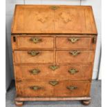 A 19th Century Walnut Bureau, 77cm by 51cm by 103cm