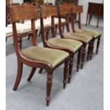 A Set of Four 19th Century Mahogany Chairs, stamped Gillow