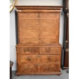 An 18th Century Walnut Secretaire Abatant, the fall front stamped, Charles Pellham (interior