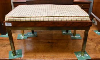 A Brass Framed Footstool