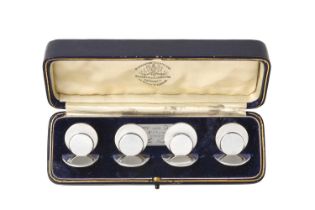 A Cased Set of Four George V Silver Place-Card Holders, by Goldsmiths and Silversmiths Co. Ltd., Lo