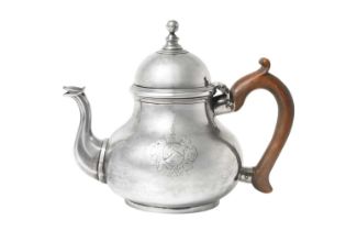 A Queen Anne Silver Teapot, by William Gamble, London, 1712
