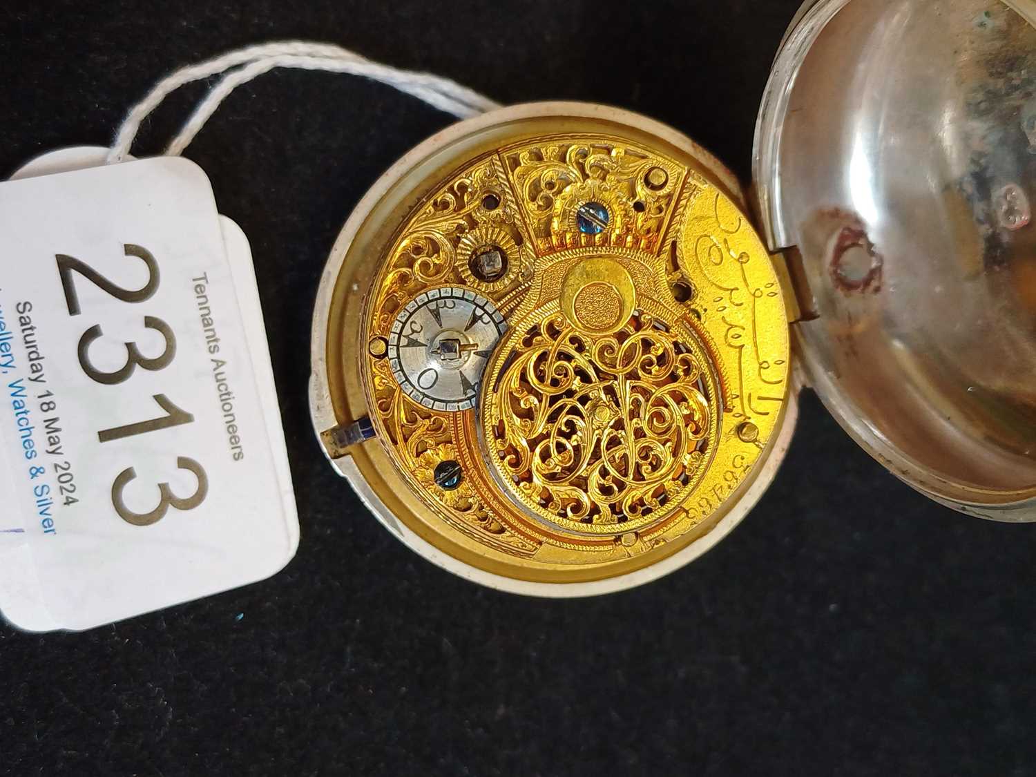 Gout: A Silver and Tortoiseshell Quadruple Cased Pocket Watch Made for the Turkish Market, signed - Image 5 of 14