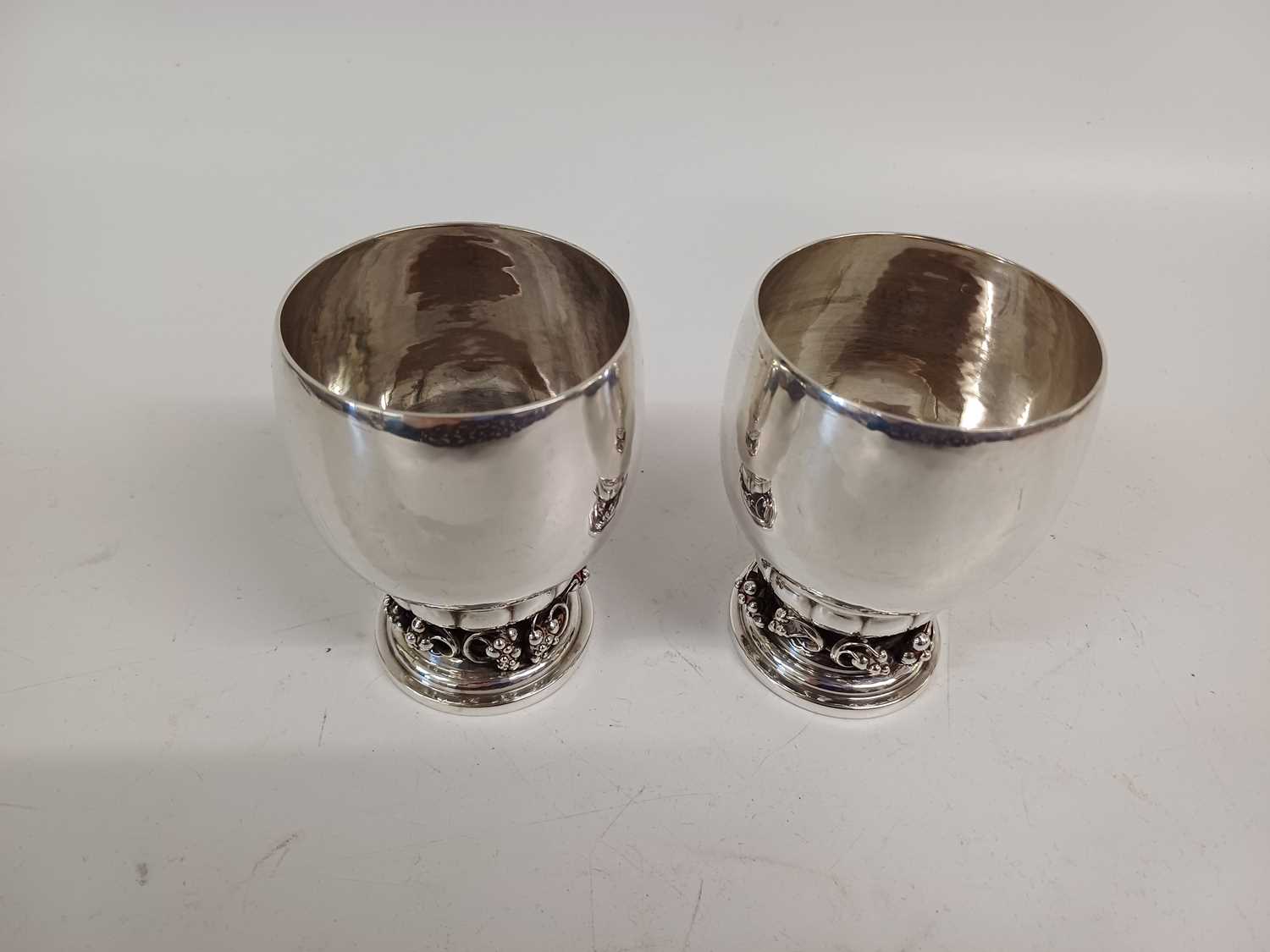 A Pair of Danish Silver Beakers, Designed by Georg Jensen, by Georg Jensen Copenhagen, 1925-1932, W - Image 5 of 5