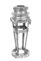 A German Silver Plate Wine-Cooler, Liner and Stand, by Arthur Krupp, Berndorf, 20th Century