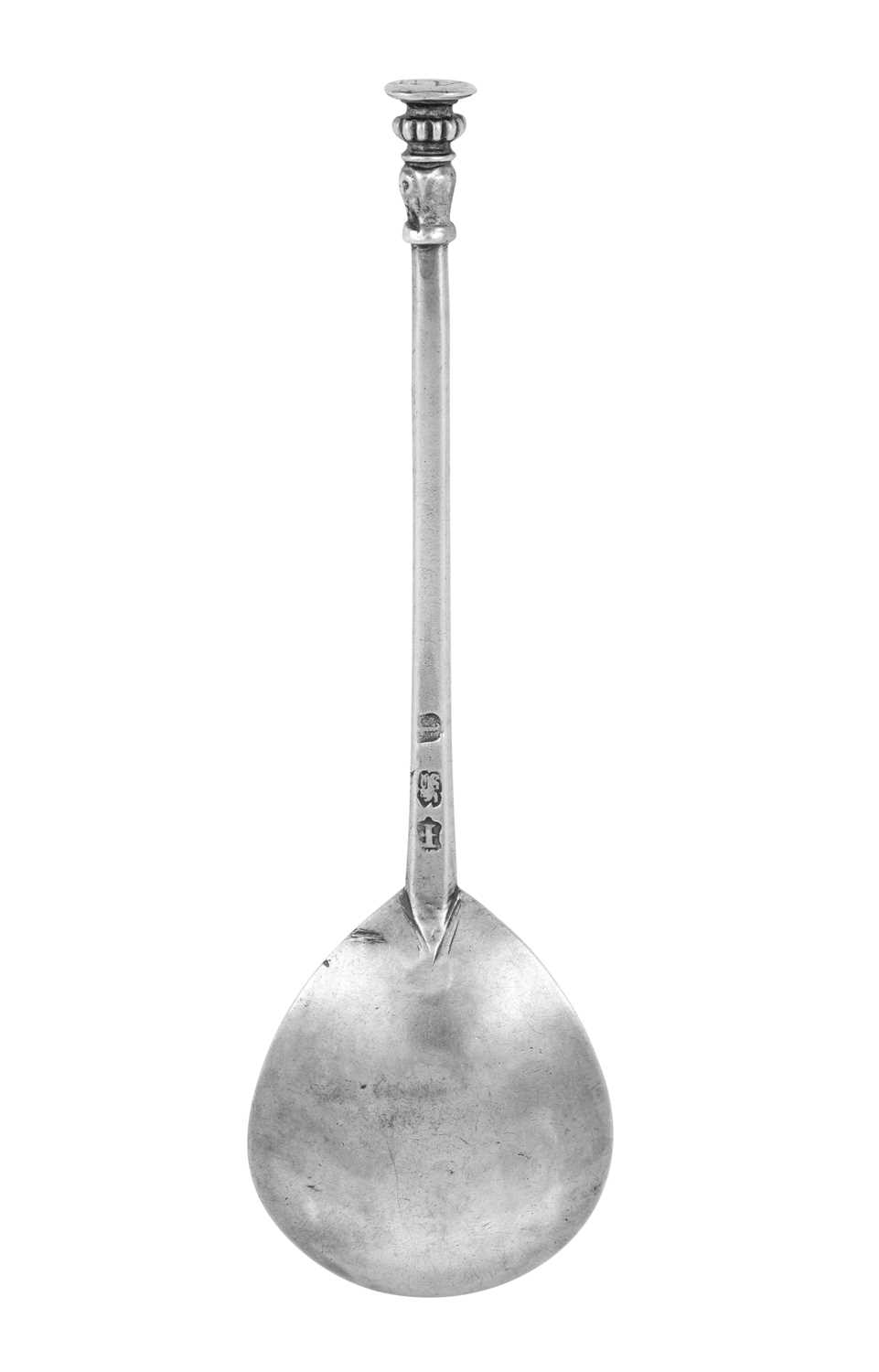 A Charles I Silver Seal-Top Spoon, Maker's Mark F in Shield, London, 1636 - Bild 2 aus 7