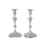 A Pair of George III Silver Candlesticks, Probably by John Carter, London, 1768