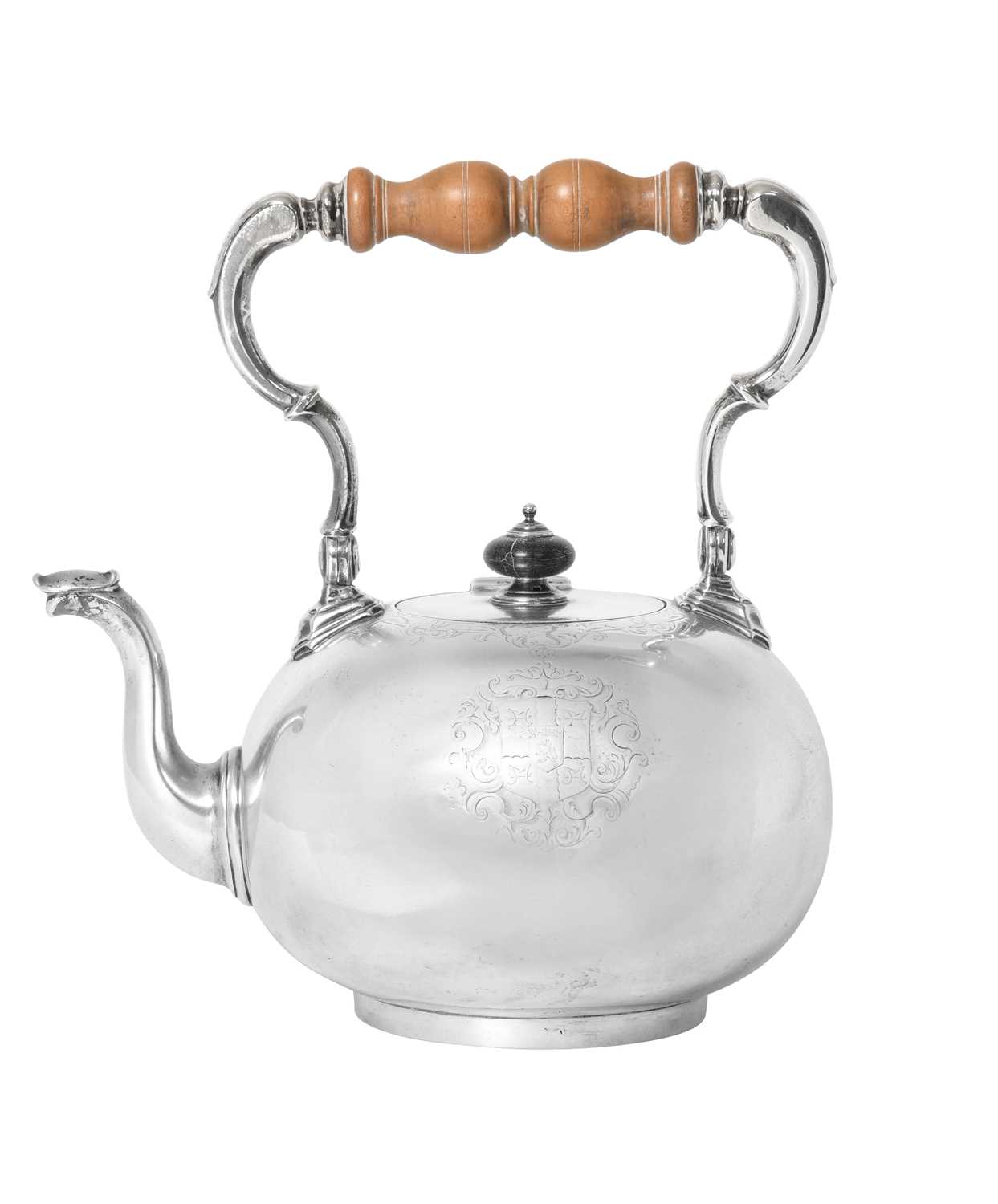 A George II Silver Kettle, Stand and Lamp, by Matthew Cooper, London, 1726 - Image 2 of 11