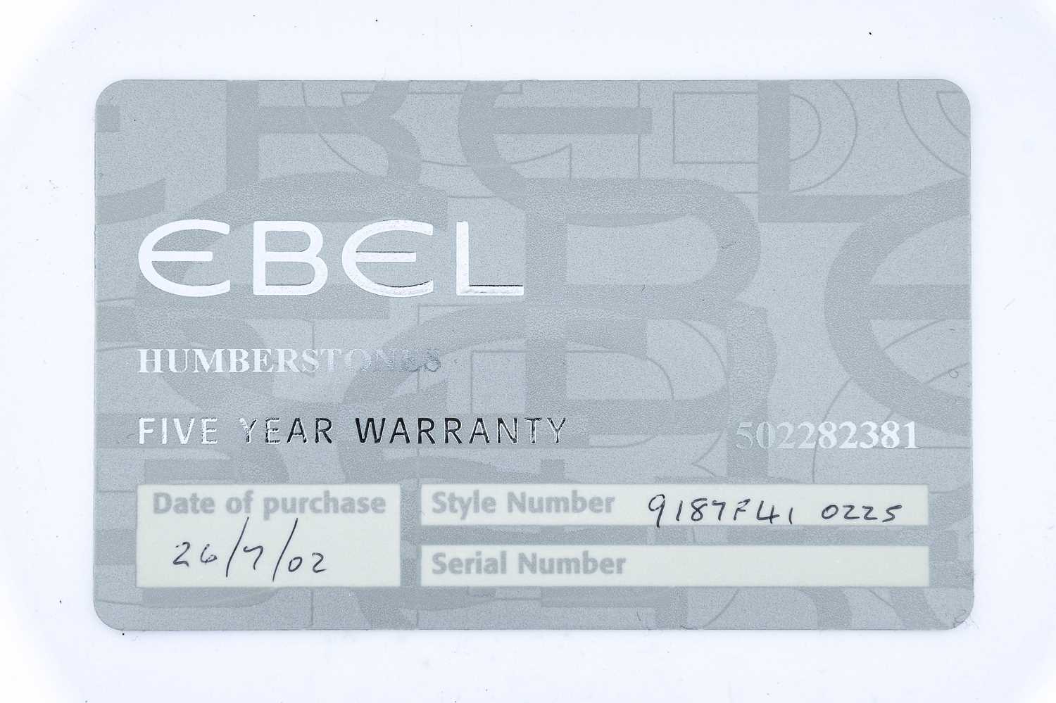 Ebel: A Stainless Steel Calendar Centre Seconds Wristwatch, signed Ebel, model: Classic Wave, ref: - Image 3 of 12