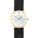 Omega: A 14 Carat Gold Wristwatch, signed Omega, model: De Ville, ref: 6672, 1972, (calibre 625)