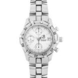 Tag Heuer: A Stainless Steel Automatic Calendar Chronograph Wristwatch, signed Tag Heuer, 200