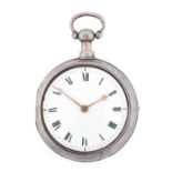 Dwerrihouse: A Silver Pair Cased Verge Pocket Watch, signed Dwerrihouse, Berkeley Square, 1815,