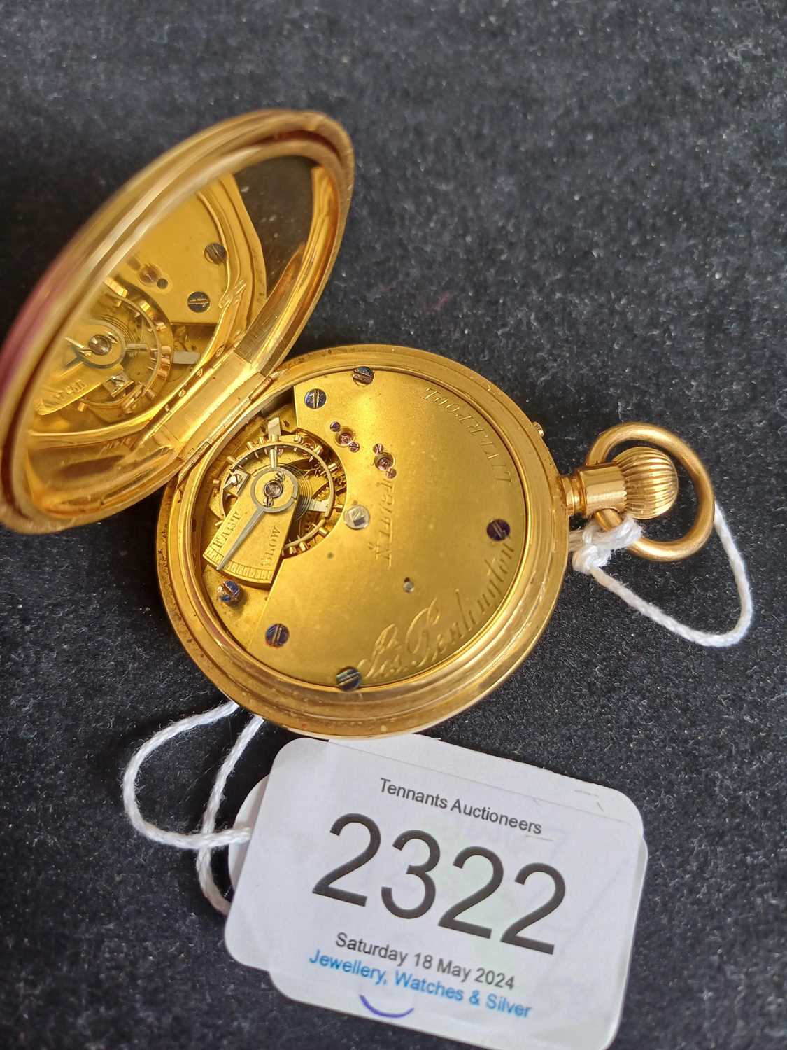Penlington: An 18 Carat Gold Half Hunter Lever Pocket Watch, signed Josh Penlington, Liverpool, - Image 3 of 3