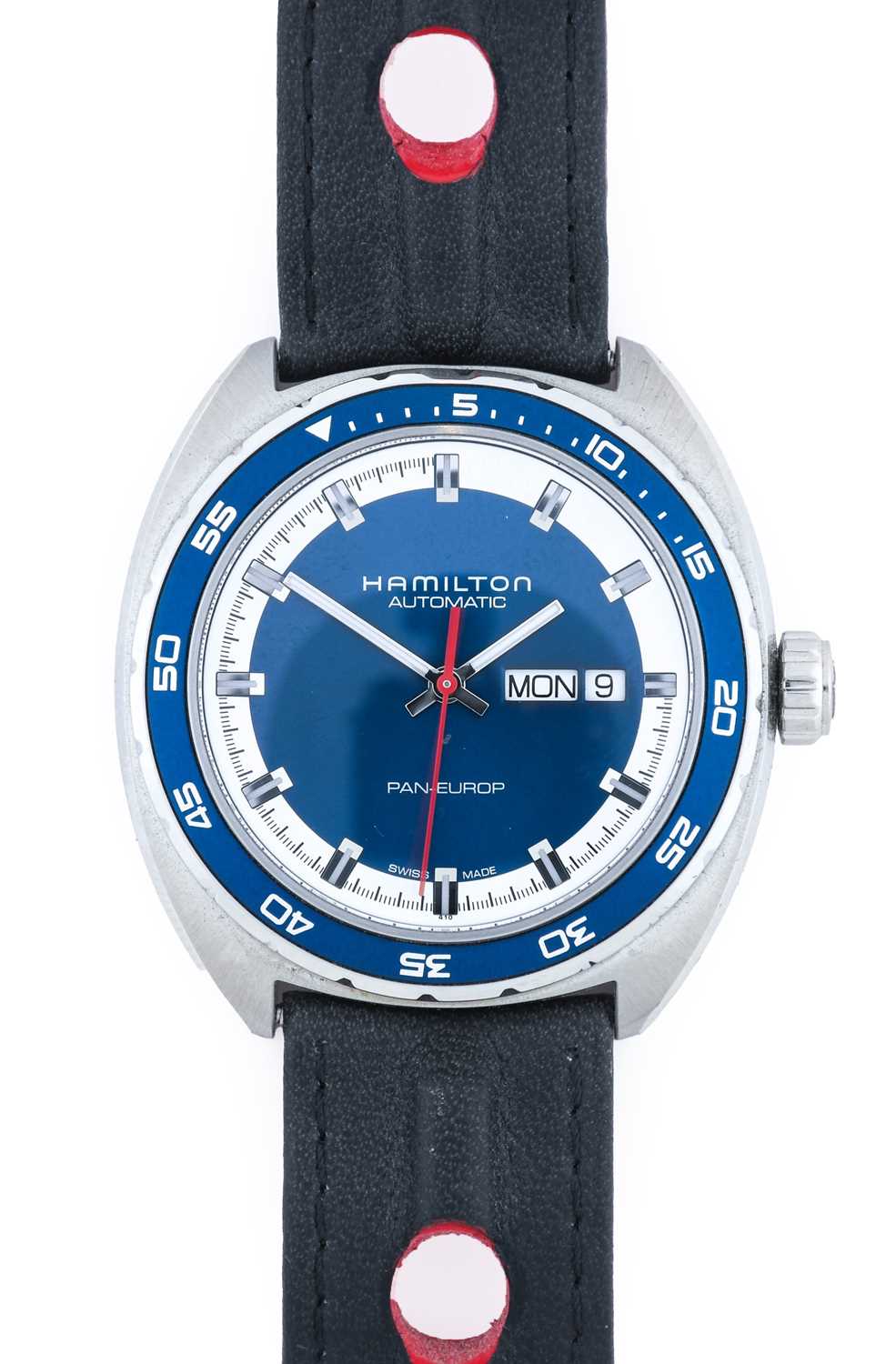 Hamilton: A Stainless Steel Automatic Day/Date Centre Seconds Wristwatch, signed Hamilton, model: - Image 3 of 3