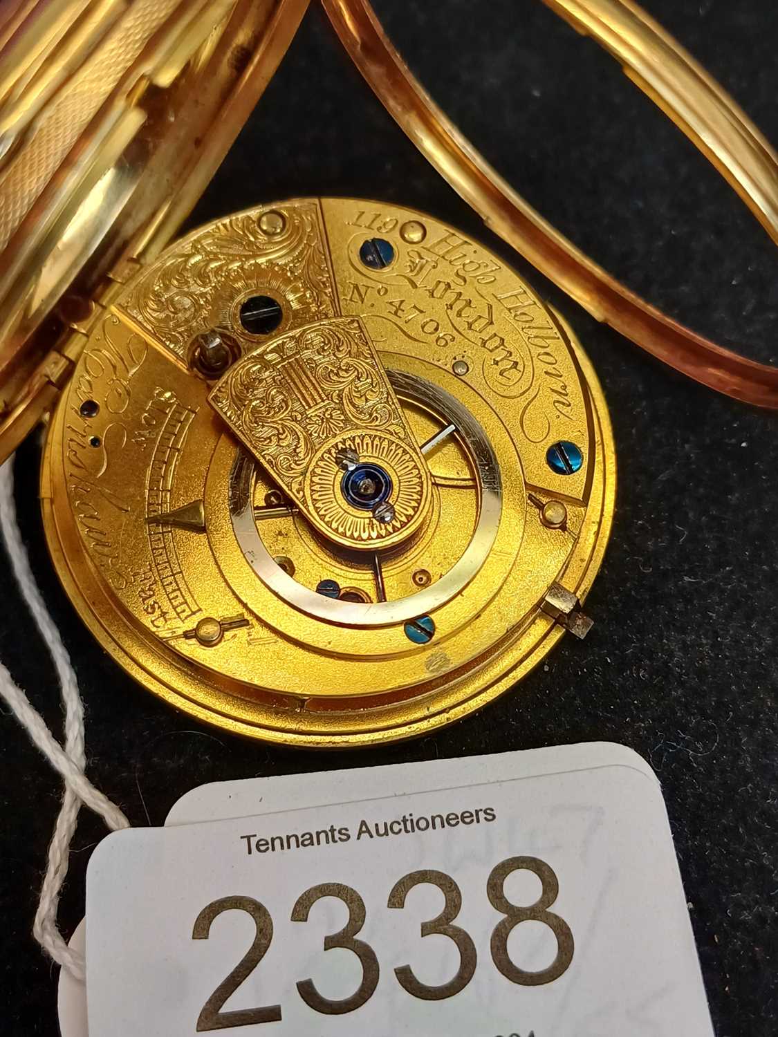 Earnshaw: An 18 Carat Gold Open Faced Pocket Watch, signed T Earnshaw, 119 High Holborn, London, - Image 3 of 4