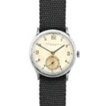 Record: A Chrome Plated Wristwatch, signed Record Watch Co, Geneve, circa 1935, (calibre 22)