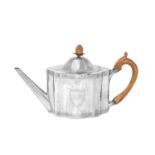 A George III Scottish Silver Teapot, Maker's Mark Lacking, Edinburgh, 1790