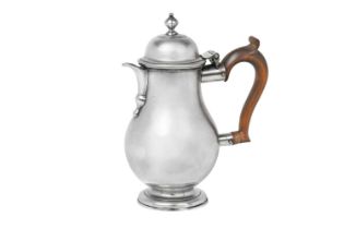 A Queen Anne Silver Hot-Water Jug, by James Rood, London, 1712
