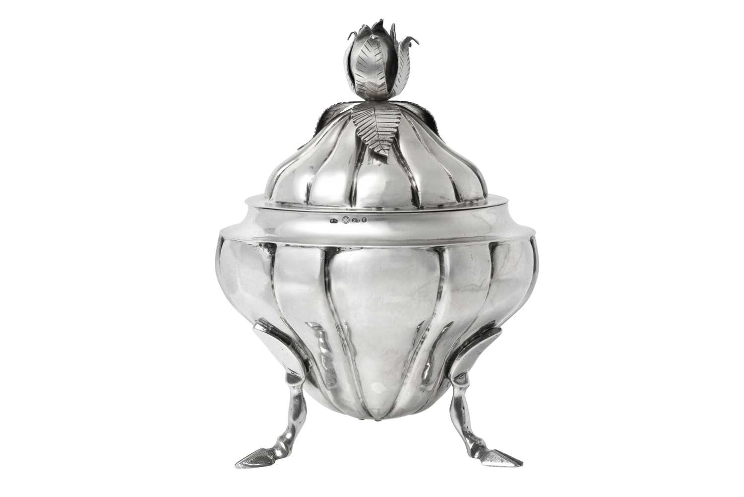 A Maltese Silver Sugar-Bowl and Cover, Maker's Mark Indistinct, 20th Century