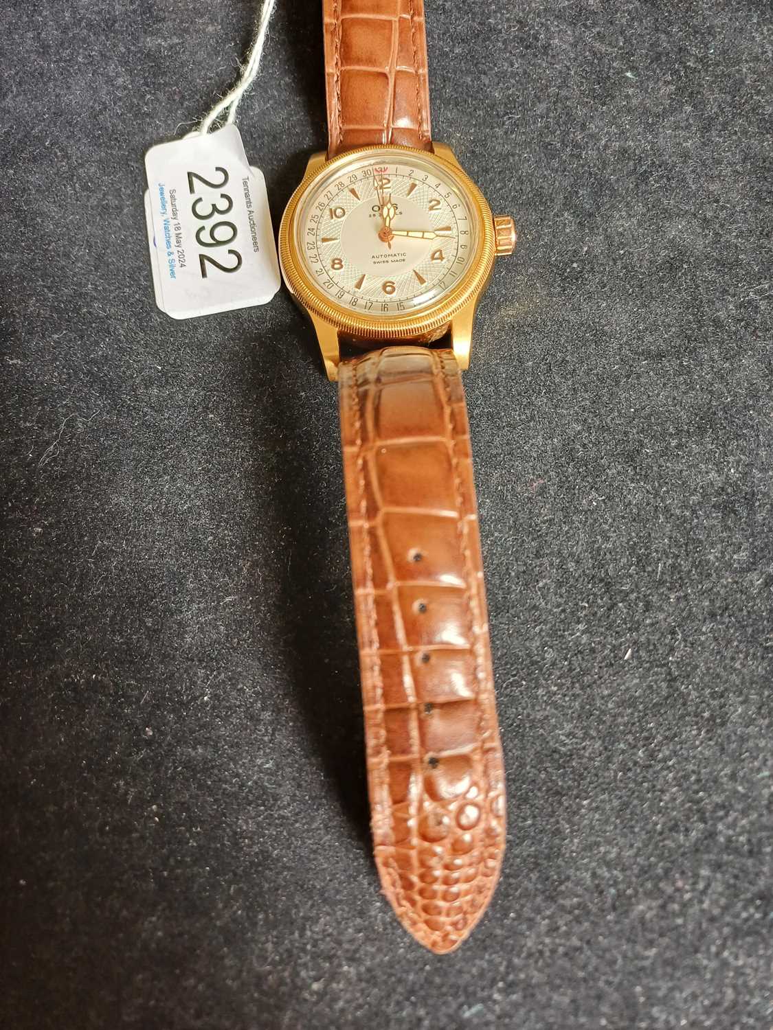 Oris: A Plated Automatic Calendar Centre Seconds Wristwatch, signed Oris, model: Big Crown Pointer - Image 2 of 7