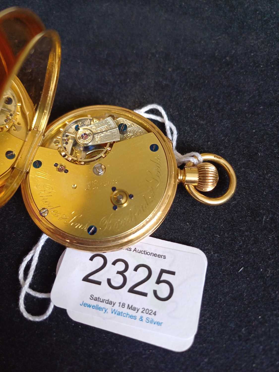Rhodes & Sons: An 18 Carat Gold Open Faced Pocket Watch, retailed by M.Rhodes & Sons, Bradford & - Image 4 of 4