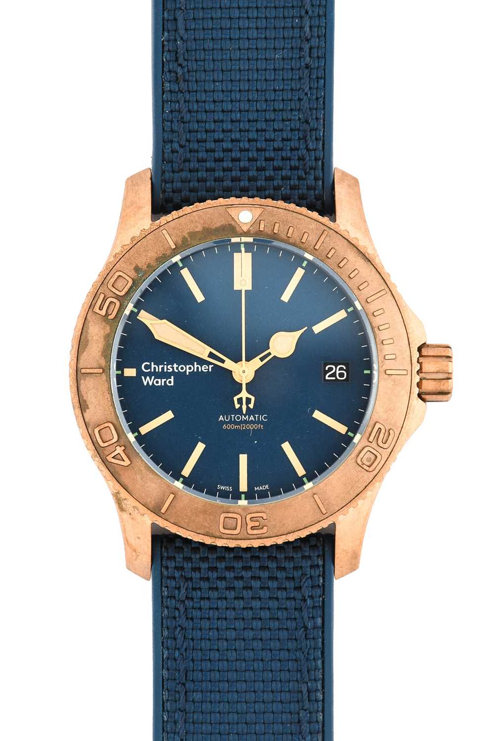 Christopher Ward: An Automatic Calendar Centre Seconds Wristwatch, signed Christopher Ward, model: