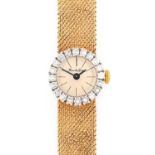 Bueche Girod: A Lady's 9 Carat Gold Diamond Set Wristwatch, signed Bueche Girod, 1966, manual