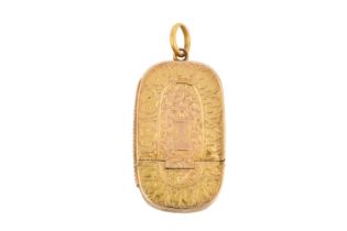 A Victorian Gold Small Vesta-Case, Apparently Unmarked, 19th Century