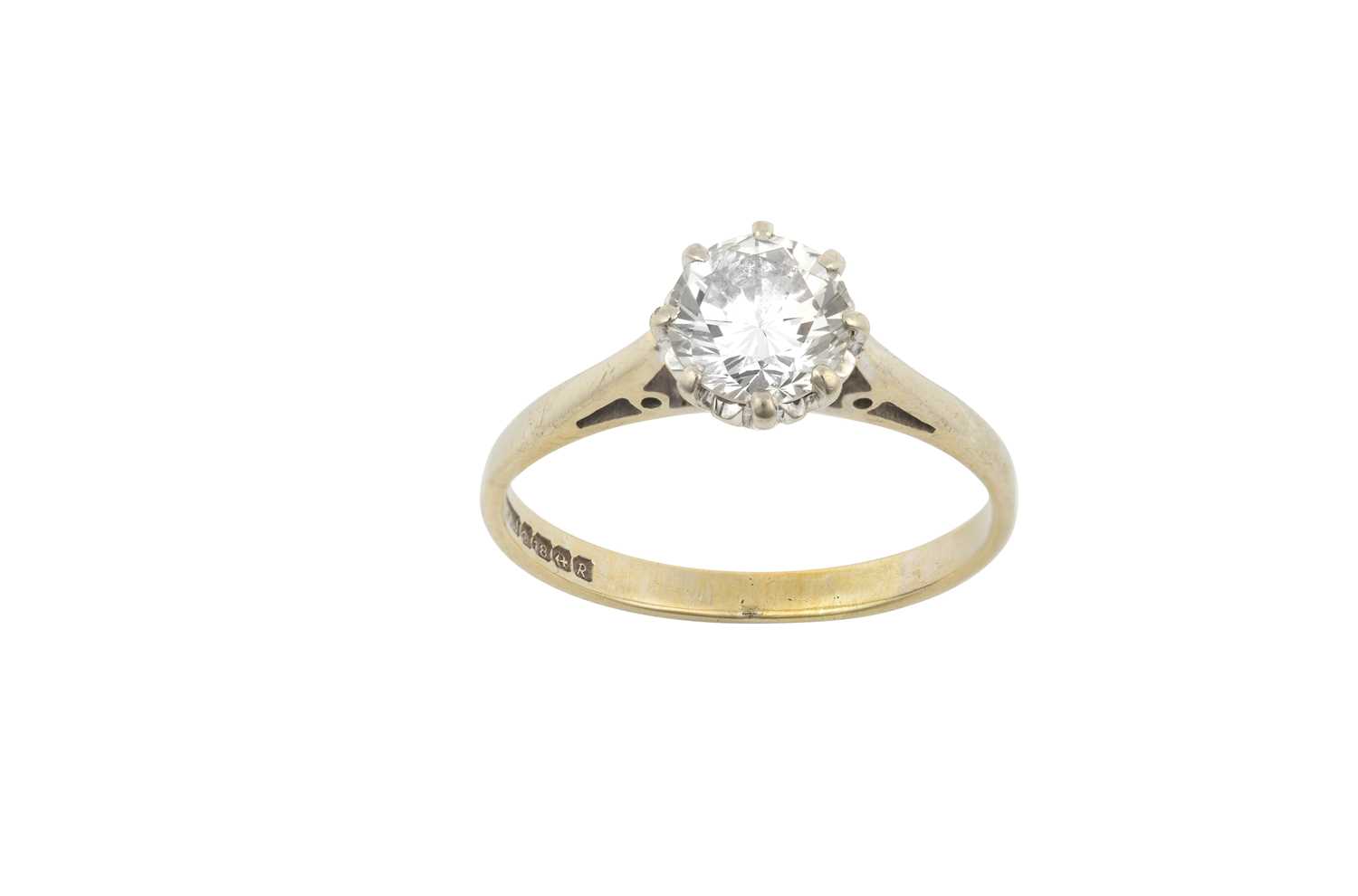 An 18 Carat White Gold Diamond Solitaire Ring the round brilliant cut diamond in a claw setting,