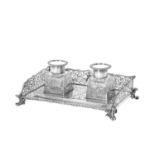 A George V Silver Inkstand, by Mappin and Webb Ltd., London, 1921