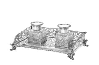 A George V Silver Inkstand, by Mappin and Webb Ltd., London, 1921