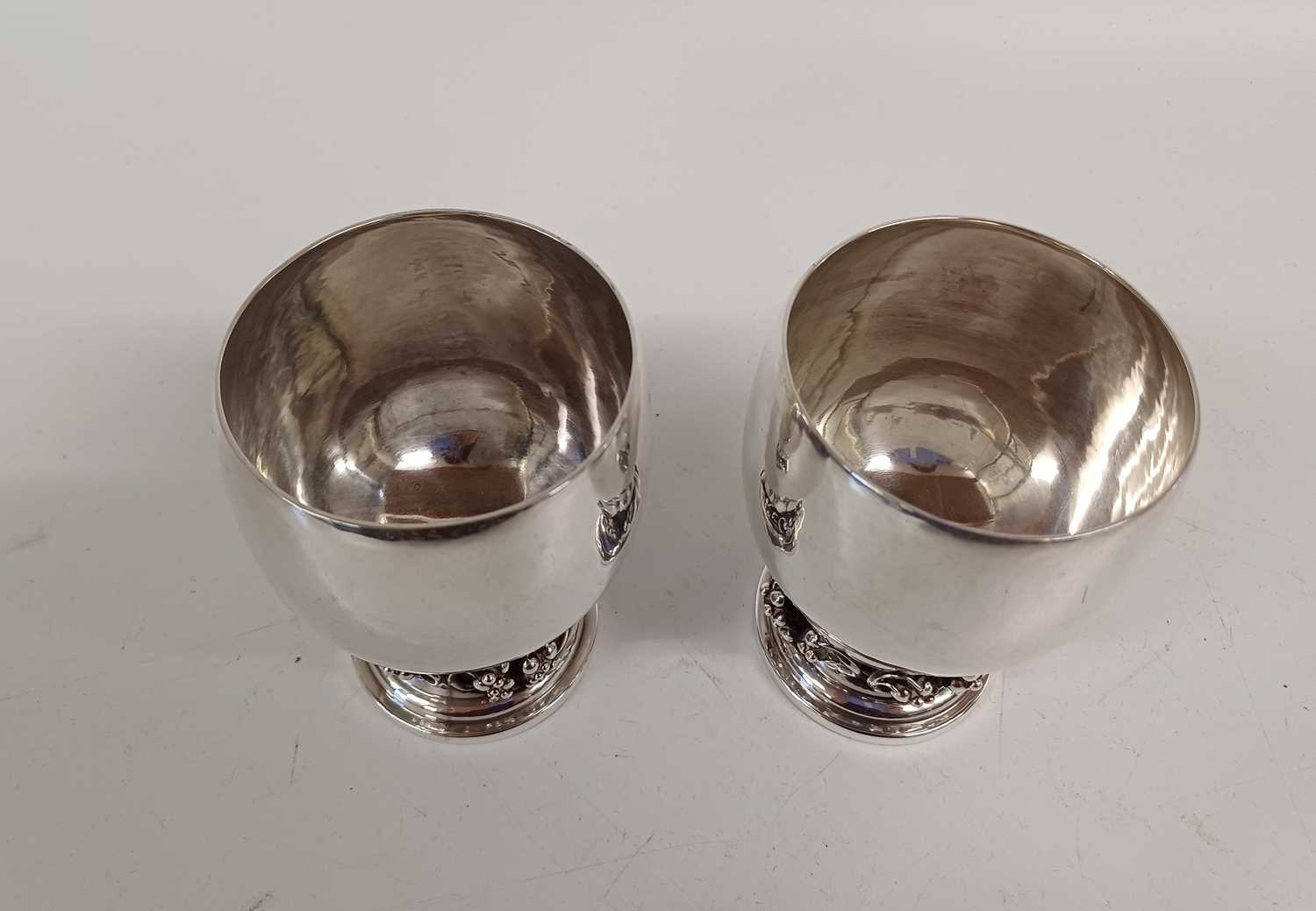 A Pair of Danish Silver Beakers, Designed by Georg Jensen, by Georg Jensen Copenhagen, 1925-1932, W - Image 4 of 5