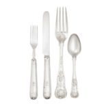 A Set of Seven Victorian Silver Table-Forks and Six Victorian Silver Teaspoons, by William Eaton, L