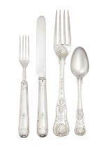 A Set of Seven Victorian Silver Table-Forks and Six Victorian Silver Teaspoons, by William Eaton, L