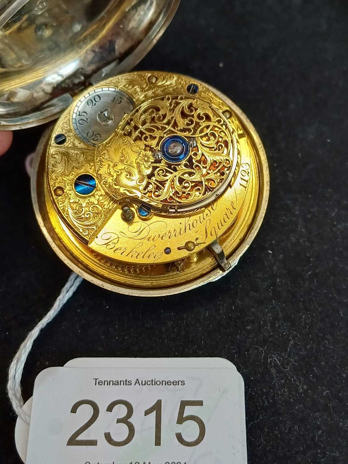 Dwerrihouse: A Silver Pair Cased Verge Pocket Watch, signed Dwerrihouse, Berkeley Square, 1815, - Image 3 of 3