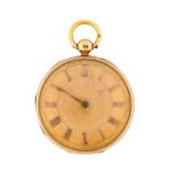 Earnshaw: An 18 Carat Gold Open Faced Pocket Watch, signed T Earnshaw, 119 High Holborn, London,