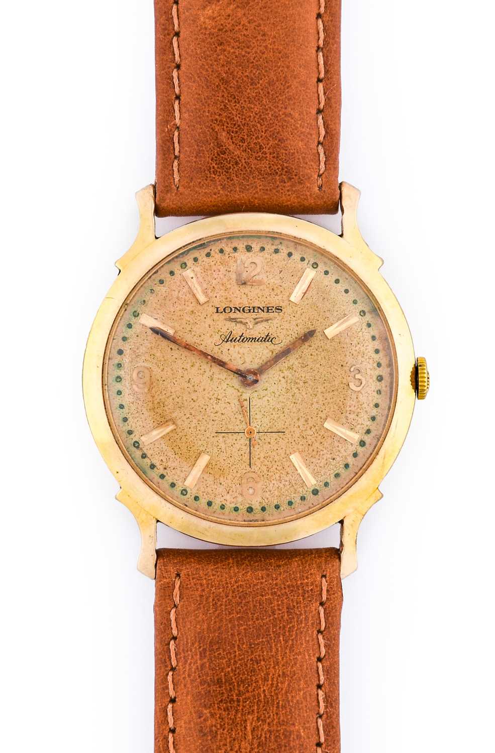 Longines: A 14 Carat Gold Automatic Wristwatch, signed Longines, ref: 2229-P, circa 1956, (calibre